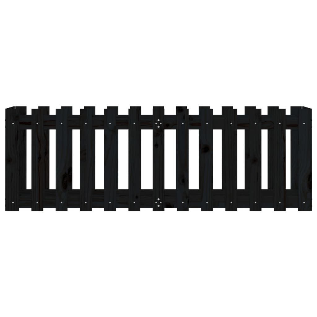 Plantenbak Verhoogd Hekontwerp 150X50X50 Cm Grenenhout Zwart