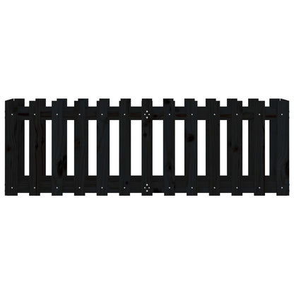 Plantenbak Verhoogd Hekontwerp 150X50X50 Cm Grenenhout Zwart