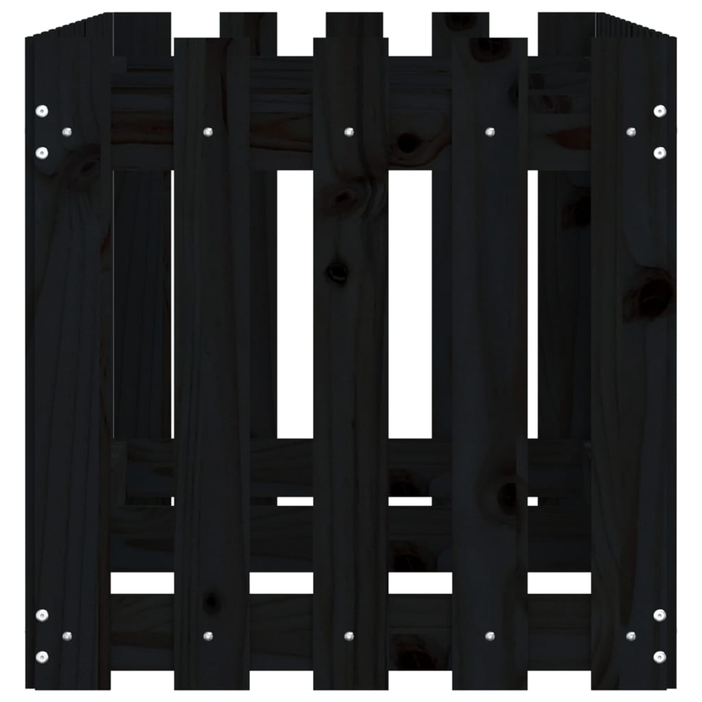 Plantenbak Verhoogd Hekontwerp 150X50X50 Cm Grenenhout Zwart