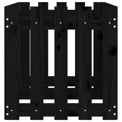 Plantenbak Verhoogd Hekontwerp 150X50X50 Cm Grenenhout Zwart