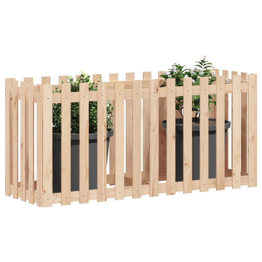 Plantenbak Verhoogd Met Hekontwerp 150X50X70 Cm Grenenhout
