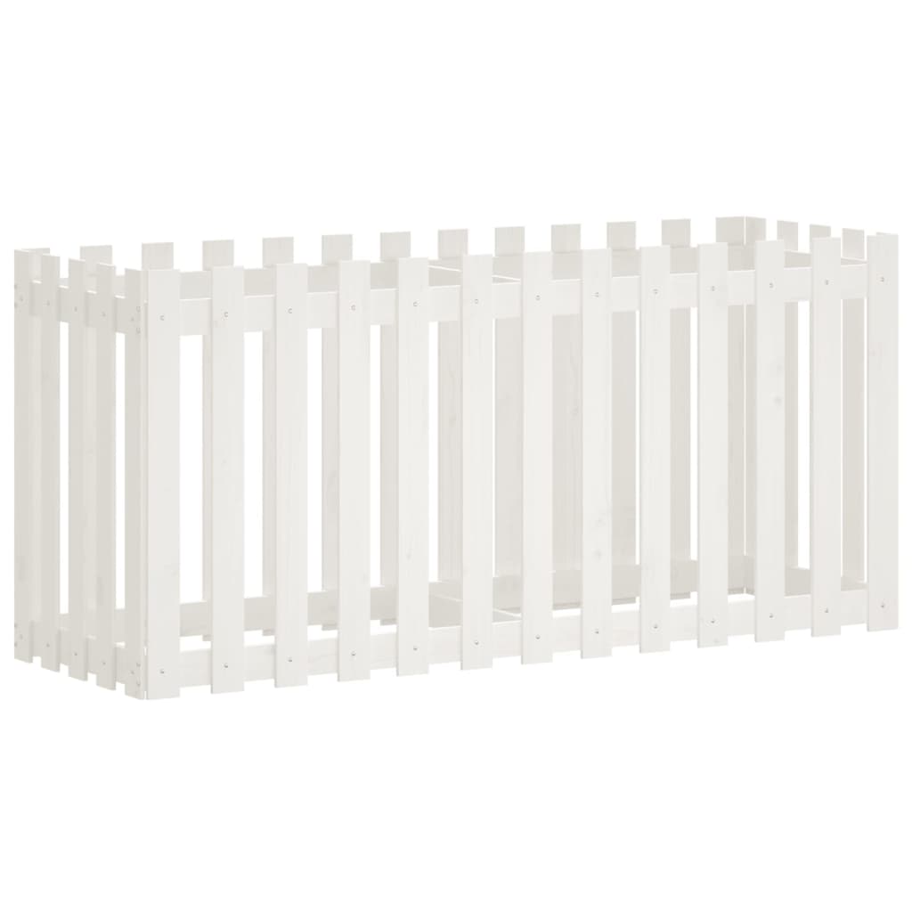 Plantenbak Verhoogd Hekontwerp 150X50X70 Cm Grenenhout Wit