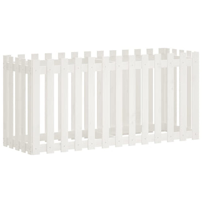 Plantenbak Verhoogd Hekontwerp 150X50X70 Cm Grenenhout Wit