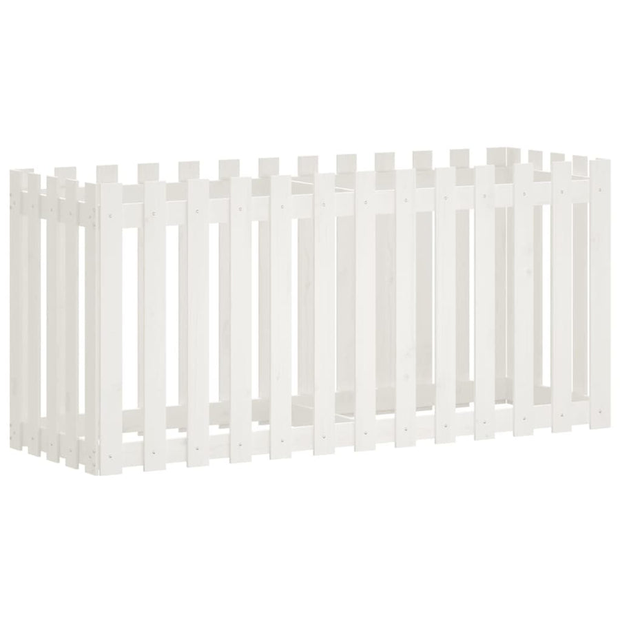 Plantenbak Verhoogd Hekontwerp 150X50X70 Cm Grenenhout Wit