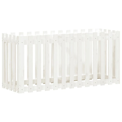 Plantenbak Verhoogd Hekontwerp 150X50X70 Cm Grenenhout Wit