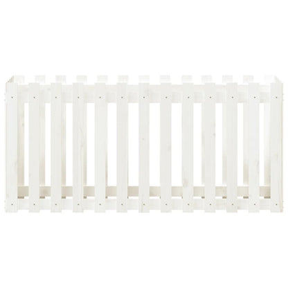 Plantenbak Verhoogd Hekontwerp 150X50X70 Cm Grenenhout Wit