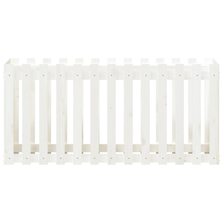Plantenbak Verhoogd Hekontwerp 150X50X70 Cm Grenenhout Wit