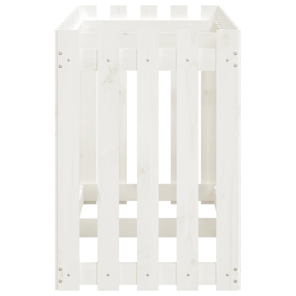 Plantenbak Verhoogd Hekontwerp 150X50X70 Cm Grenenhout Wit