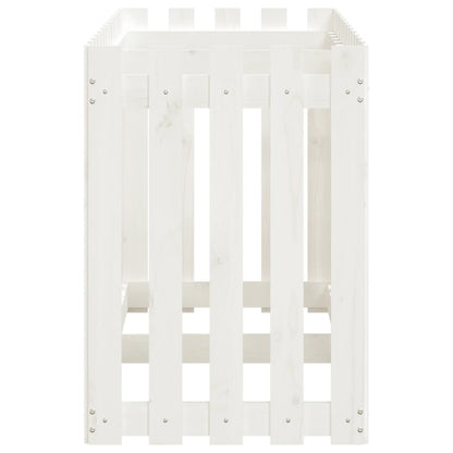Plantenbak Verhoogd Hekontwerp 150X50X70 Cm Grenenhout Wit