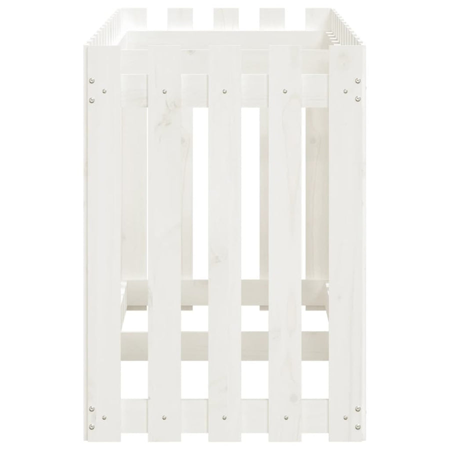 Plantenbak Verhoogd Hekontwerp 150X50X70 Cm Grenenhout Wit