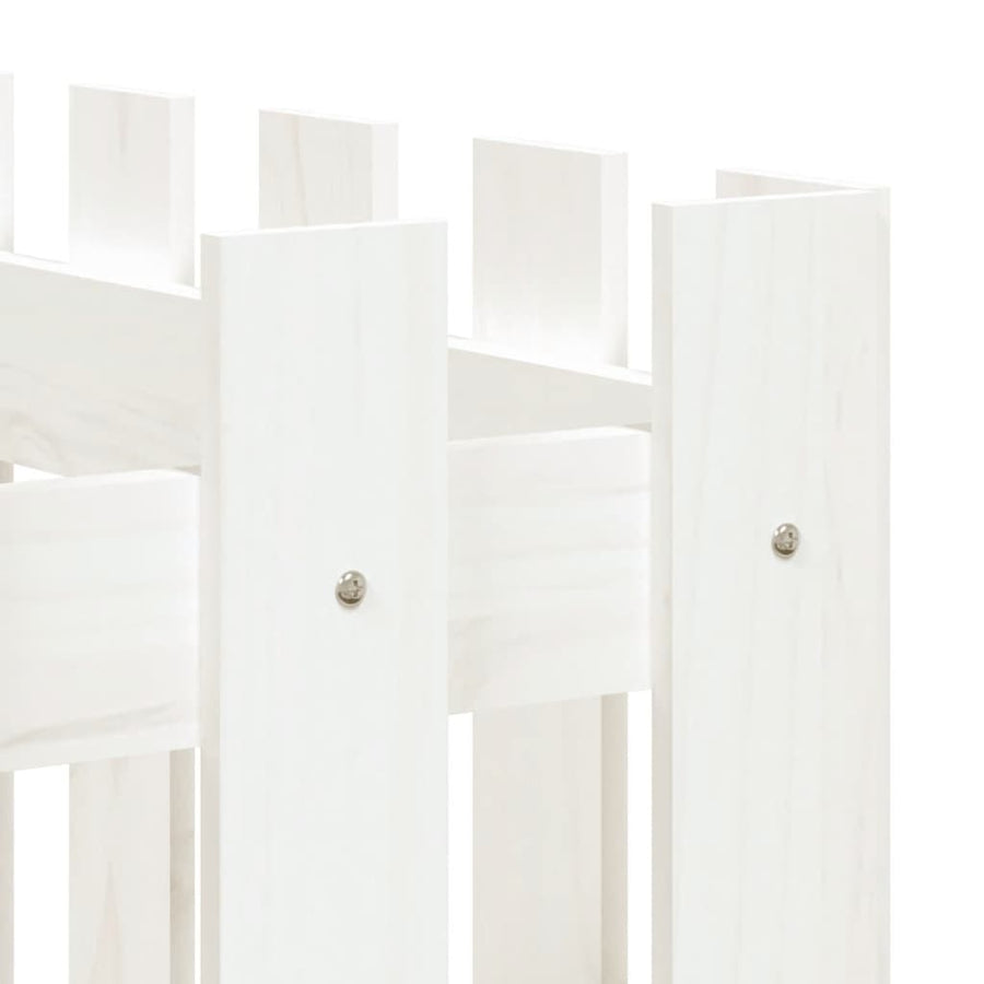 Plantenbak Verhoogd Hekontwerp 150X50X70 Cm Grenenhout Wit