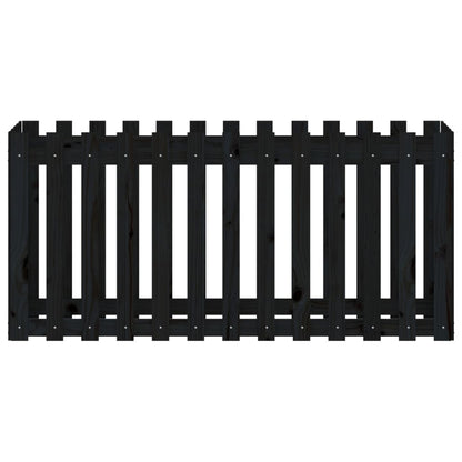 Plantenbak Verhoogd Hekontwerp 150X50X70 Cm Grenenhout Zwart
