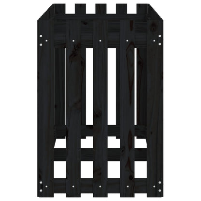 Plantenbak Verhoogd Hekontwerp 150X50X70 Cm Grenenhout Zwart