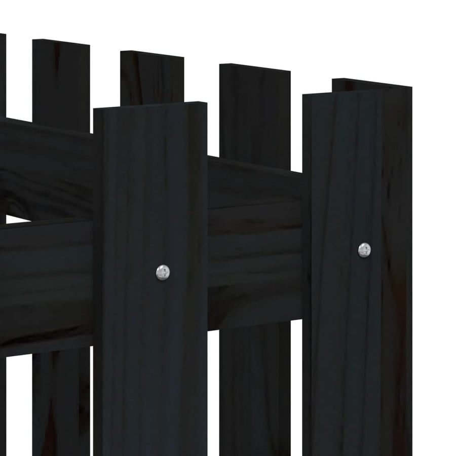 Plantenbak Verhoogd Hekontwerp 150X50X70 Cm Grenenhout Zwart