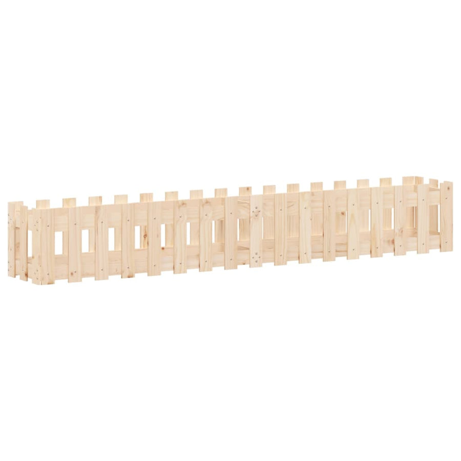 Plantenbak Verhoogd Met Hekontwerp 200X30X30 Cm Grenenhout