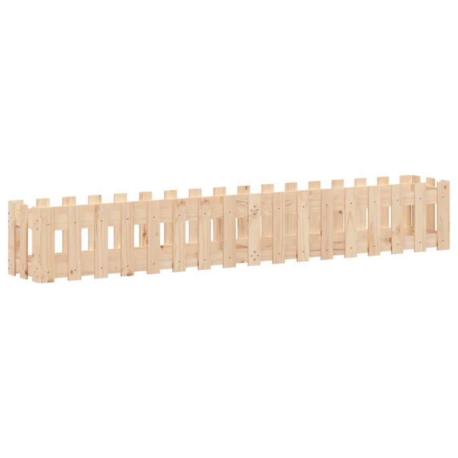 Plantenbak Verhoogd Met Hekontwerp 200X30X30 Cm Grenenhout