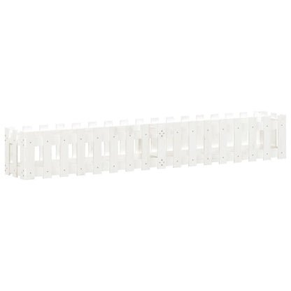 Plantenbak Verhoogd Hekontwerp 200X30X30 Cm Grenenhout Wit
