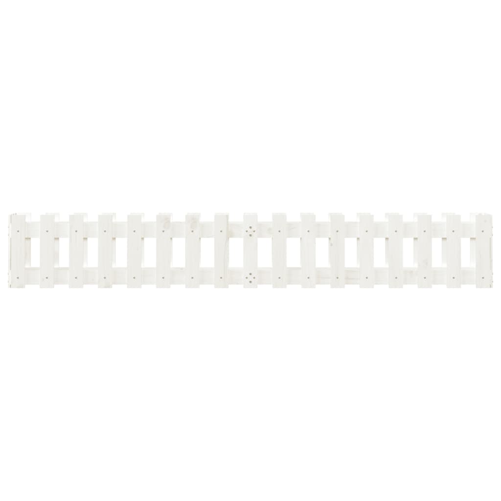 Plantenbak Verhoogd Hekontwerp 200X30X30 Cm Grenenhout Wit