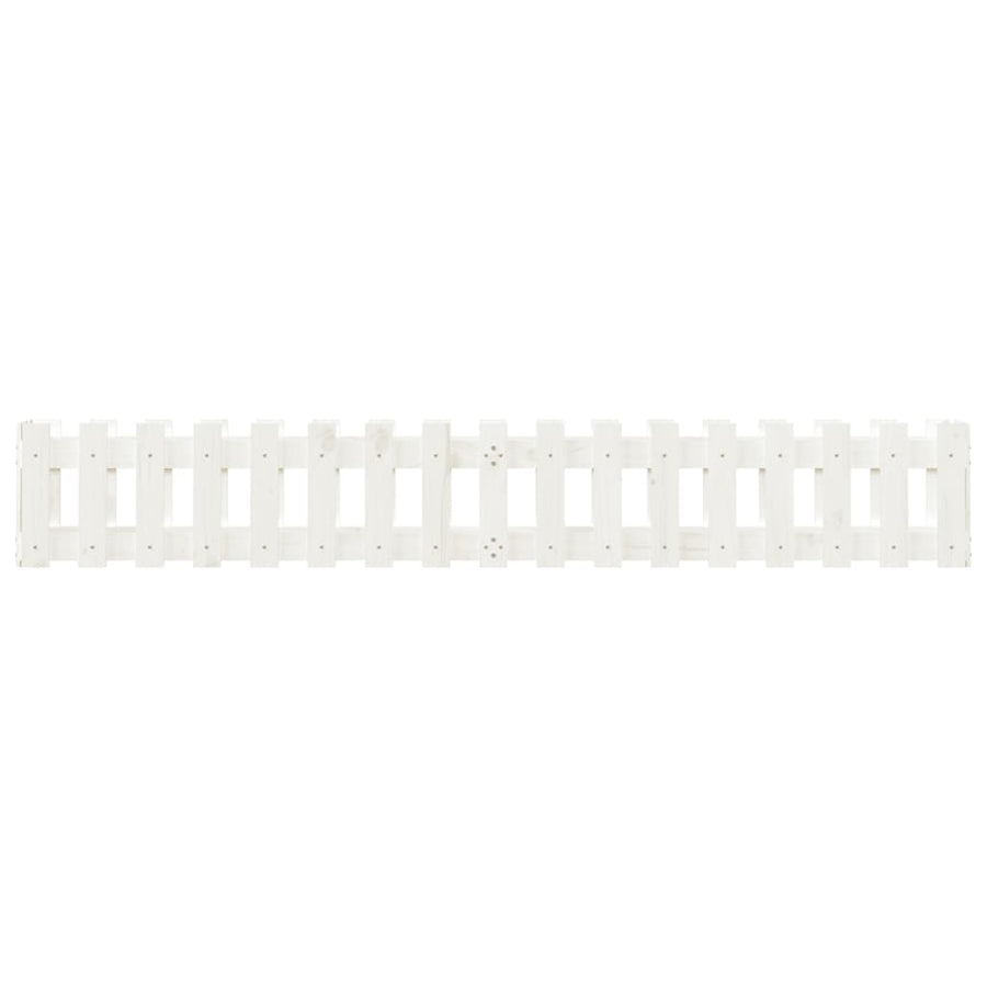 Plantenbak Verhoogd Hekontwerp 200X30X30 Cm Grenenhout Wit