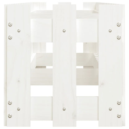 Plantenbak Verhoogd Hekontwerp 200X30X30 Cm Grenenhout Wit