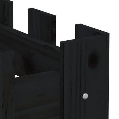 Plantenbak Verhoogd Hekontwerp 200X30X30 Cm Grenenhout Zwart