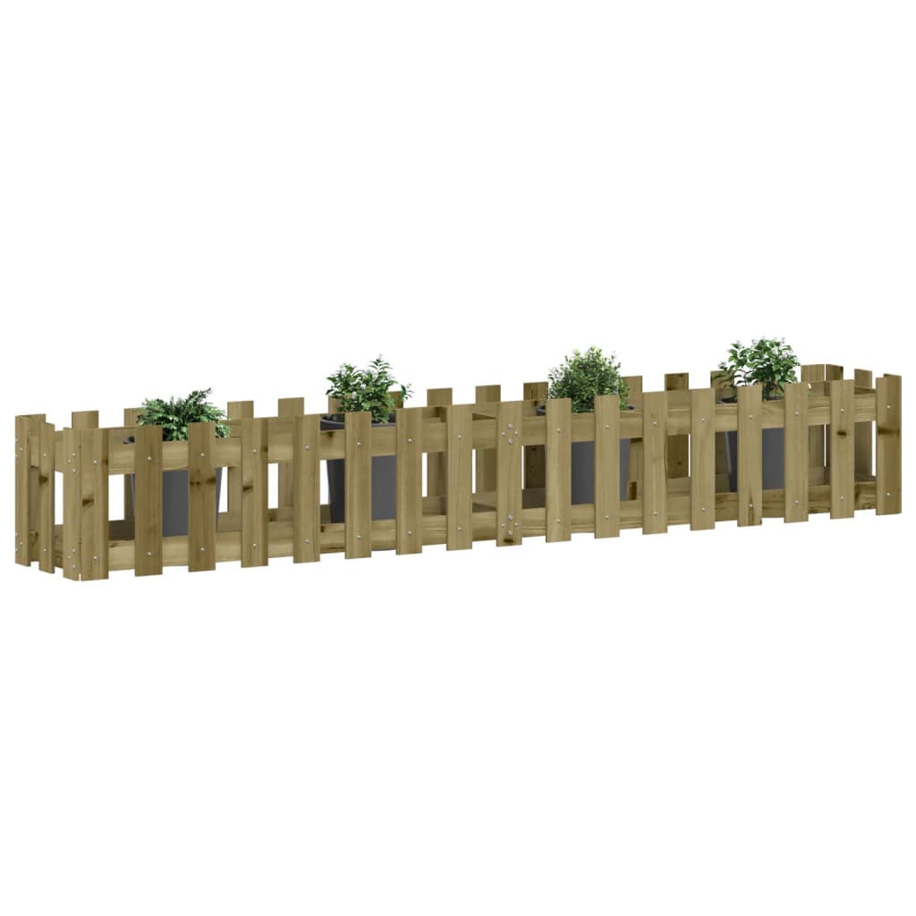 Plantenbak Verhoogd Hekontwerp 200X30X30 Cm Geïmpregneerd Hout