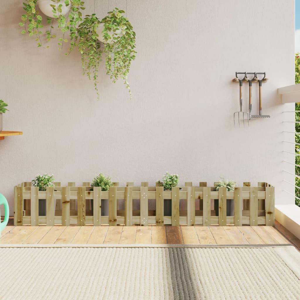 Plantenbak Verhoogd Hekontwerp 200X30X30 Cm Geïmpregneerd Hout