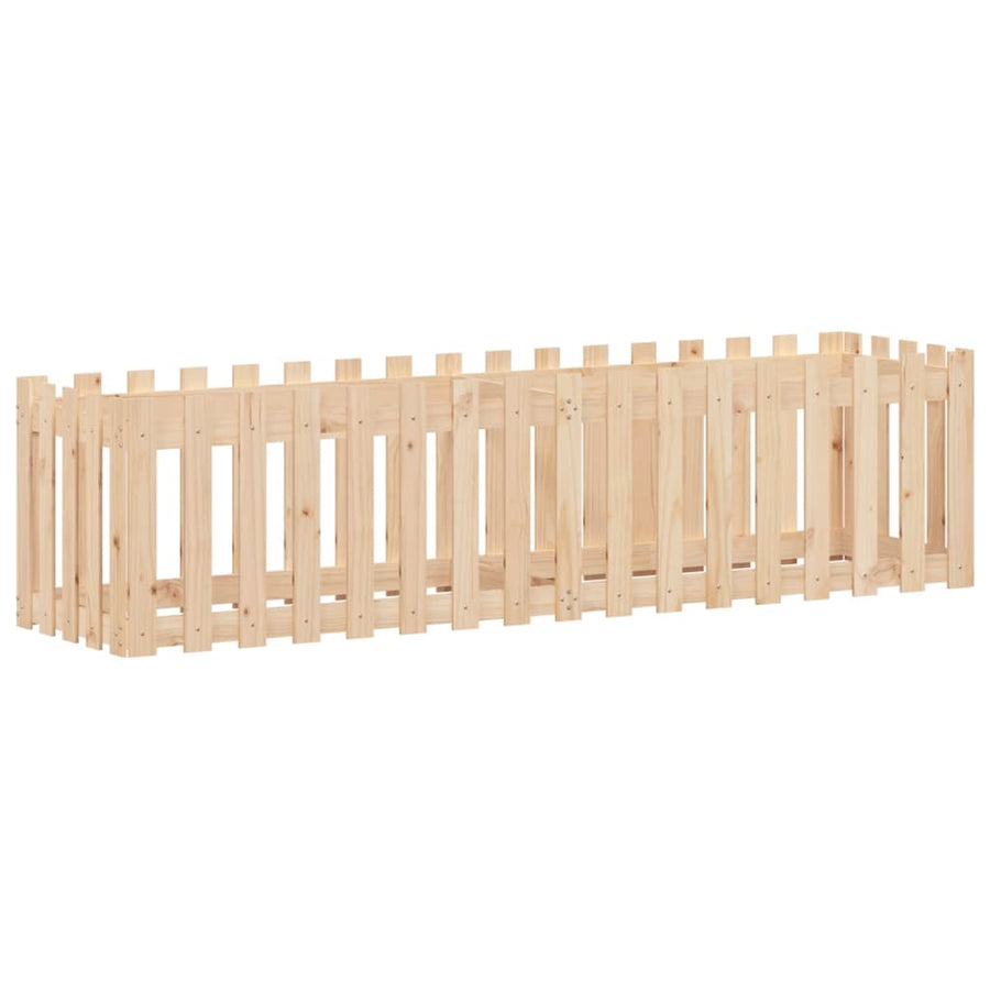 Plantenbak Verhoogd Met Hekontwerp 200X50X50 Cm Grenenhout