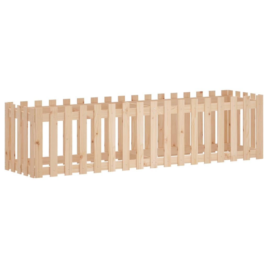 Plantenbak Verhoogd Met Hekontwerp 200X50X50 Cm Grenenhout