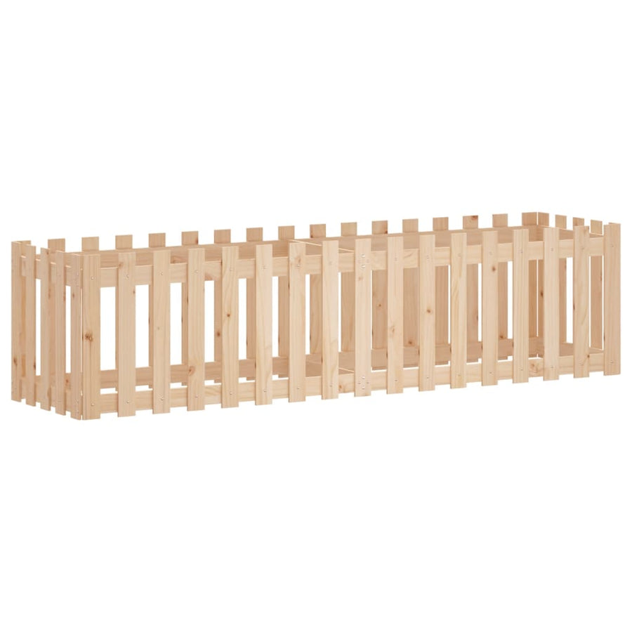 Plantenbak Verhoogd Met Hekontwerp 200X50X50 Cm Grenenhout