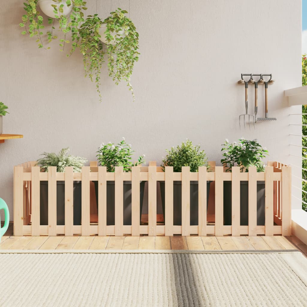 Plantenbak Verhoogd Met Hekontwerp 200X50X50 Cm Grenenhout