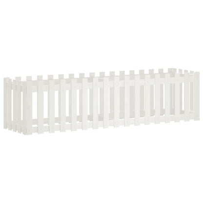 Plantenbak Verhoogd Hekontwerp 200X50X50 Cm Grenenhout Wit