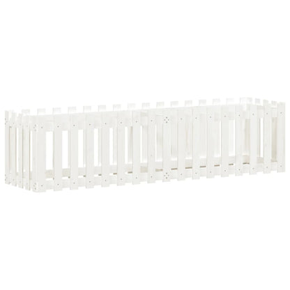 Plantenbak Verhoogd Hekontwerp 200X50X50 Cm Grenenhout Wit