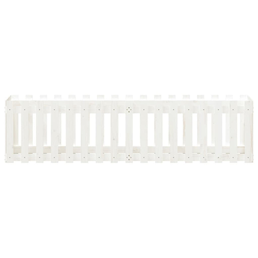 Plantenbak Verhoogd Hekontwerp 200X50X50 Cm Grenenhout Wit