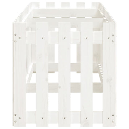 Plantenbak Verhoogd Hekontwerp 200X50X50 Cm Grenenhout Wit