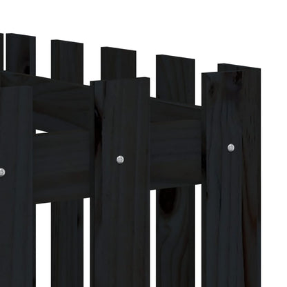 Plantenbak Verhoogd Hekontwerp 200X50X50 Cm Grenenhout Zwart
