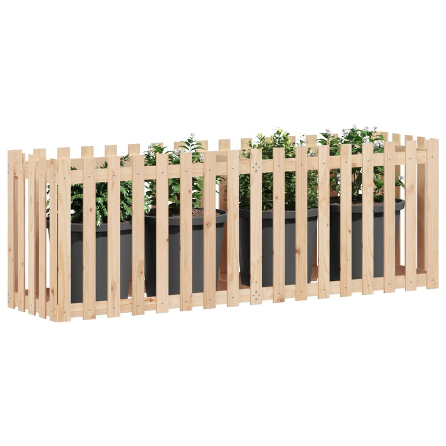 Plantenbak Verhoogd Met Hekontwerp 200X50X70 Cm Grenenhout
