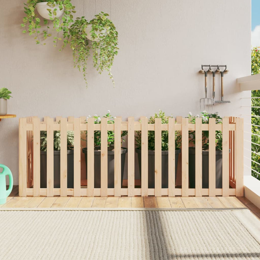Plantenbak Verhoogd Met Hekontwerp 200X50X70 Cm Grenenhout