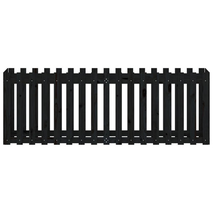 Plantenbak Verhoogd Hekontwerp 200X50X70 Cm Grenenhout Zwart