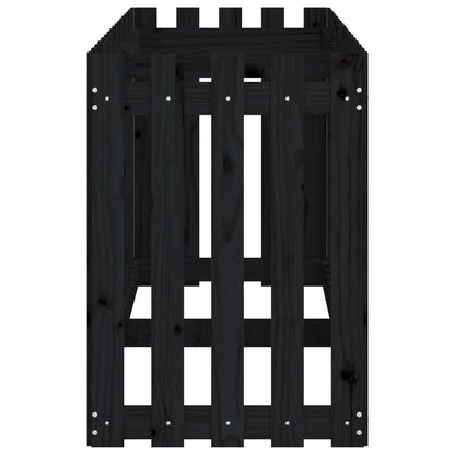 Plantenbak Verhoogd Hekontwerp 200X50X70 Cm Grenenhout Zwart