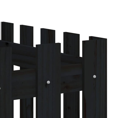 Plantenbak Verhoogd Hekontwerp 200X50X70 Cm Grenenhout Zwart