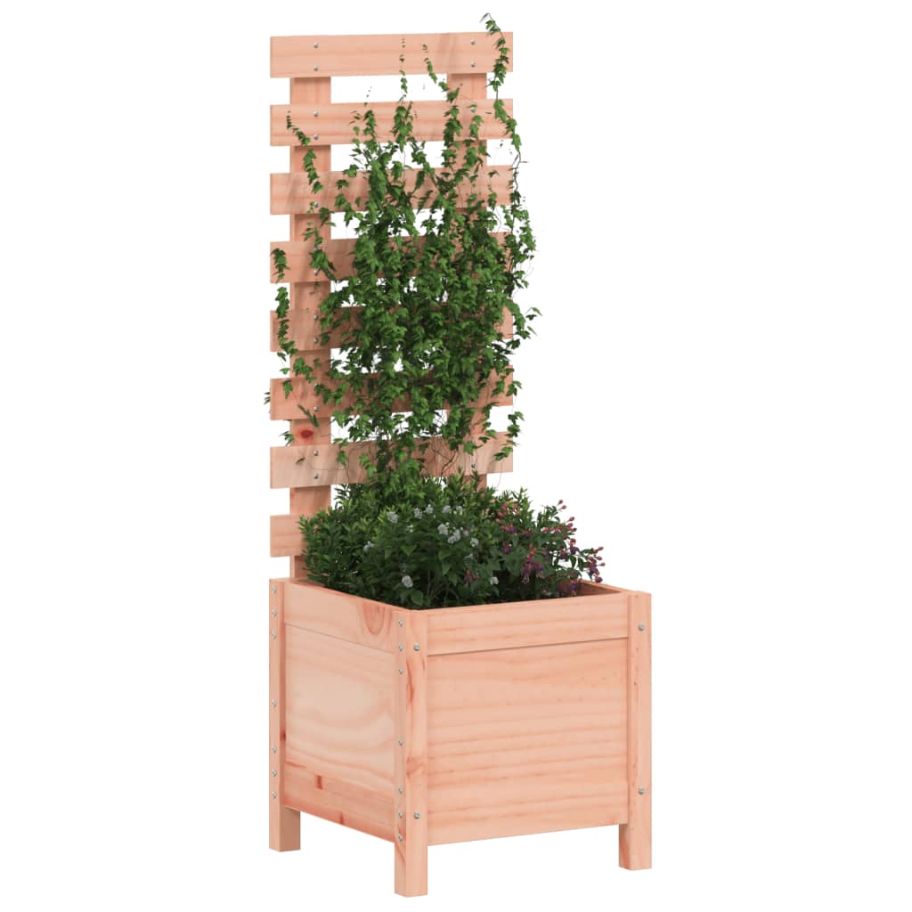 Plantenbak Met Rek 39X39,5X114 Cm Massief Douglashout