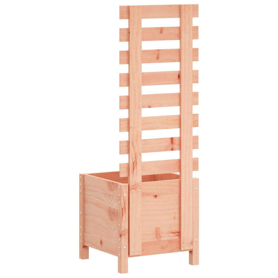 Plantenbak Met Rek 39X39,5X114 Cm Massief Douglashout