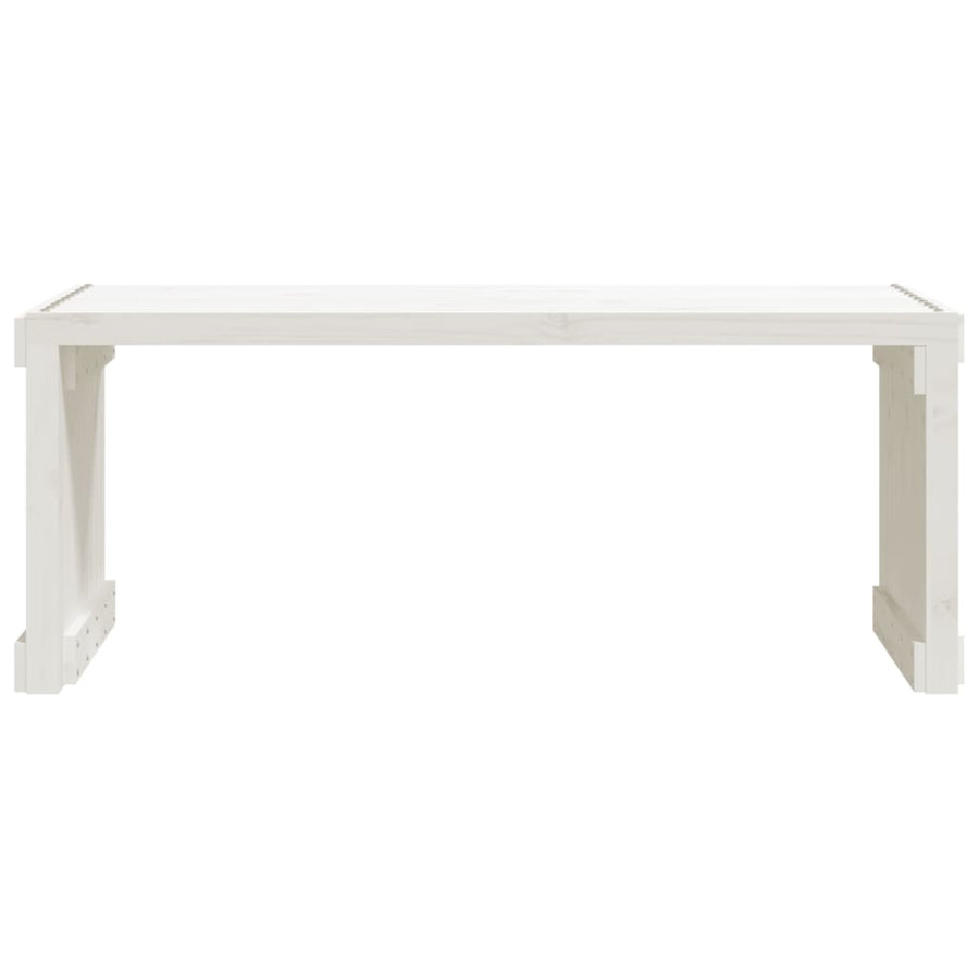 Tuinbankje verlengbaar 212,5x40,5x45 cm massief grenenhout wit