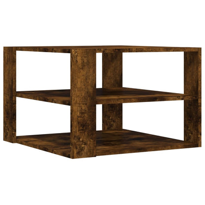Salontafel 59,5X59,5X40 Cm Bewerkt Hout Kleurig Gerookt eiken
