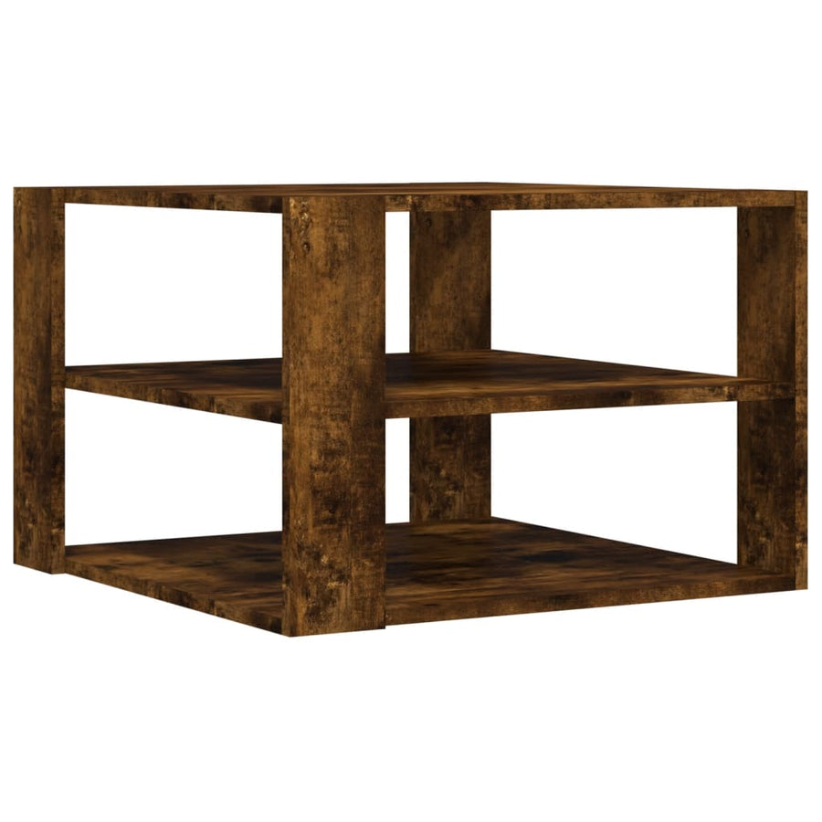 Salontafel 59,5X59,5X40 Cm Bewerkt Hout Kleurig Gerookt eiken