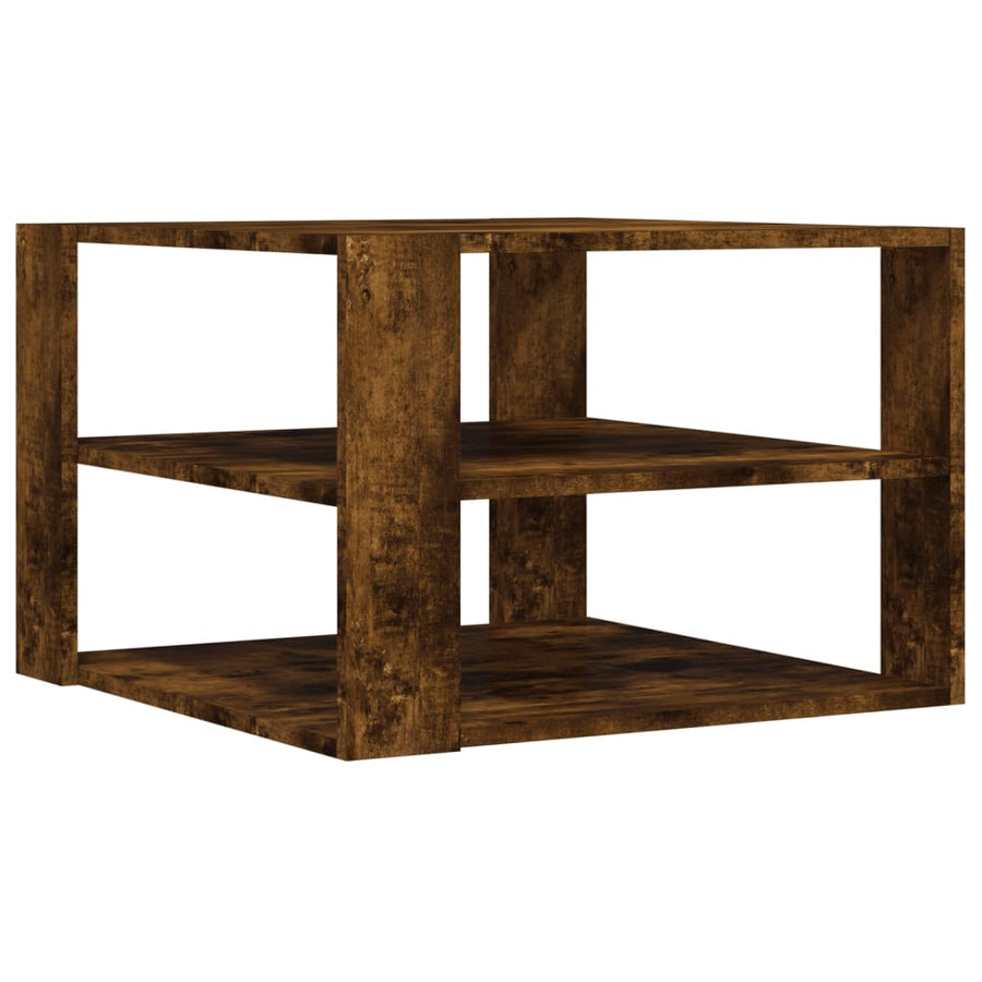 Salontafel 59,5X59,5X40 Cm Bewerkt Hout Kleurig Gerookt eiken
