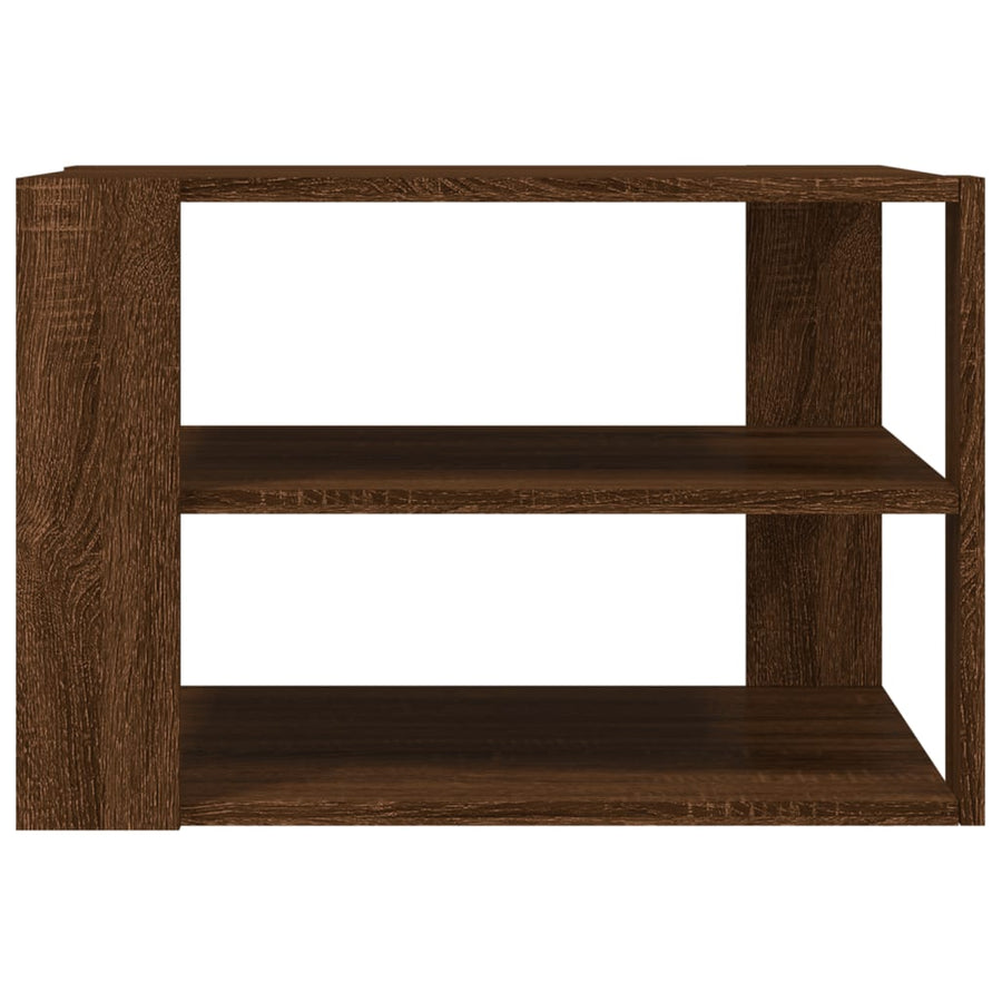 Salontafel 59,5x59,5x40 cm bewerkt hout bruin eikenkleurig