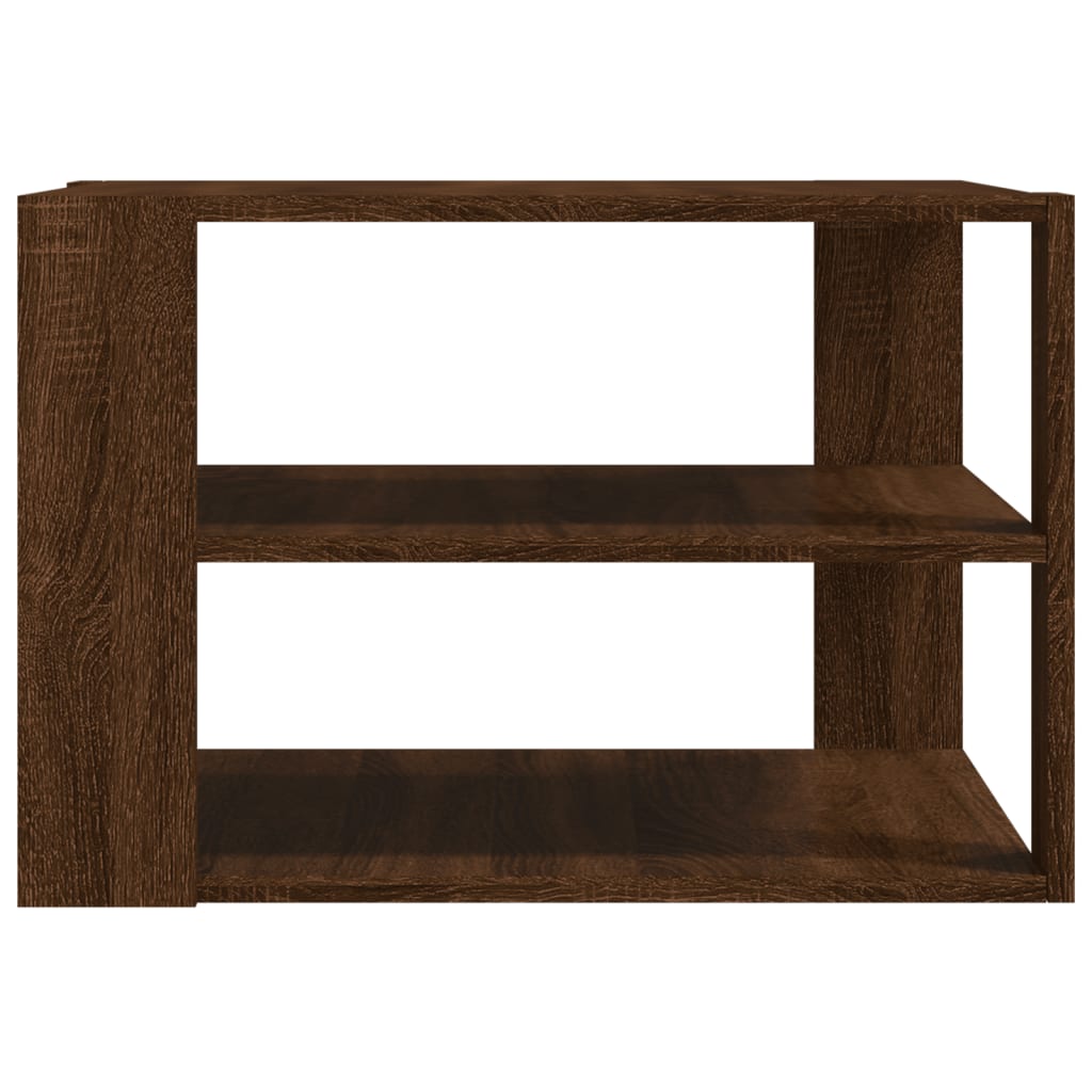 Salontafel 59,5x59,5x40 cm bewerkt hout bruin eikenkleurig