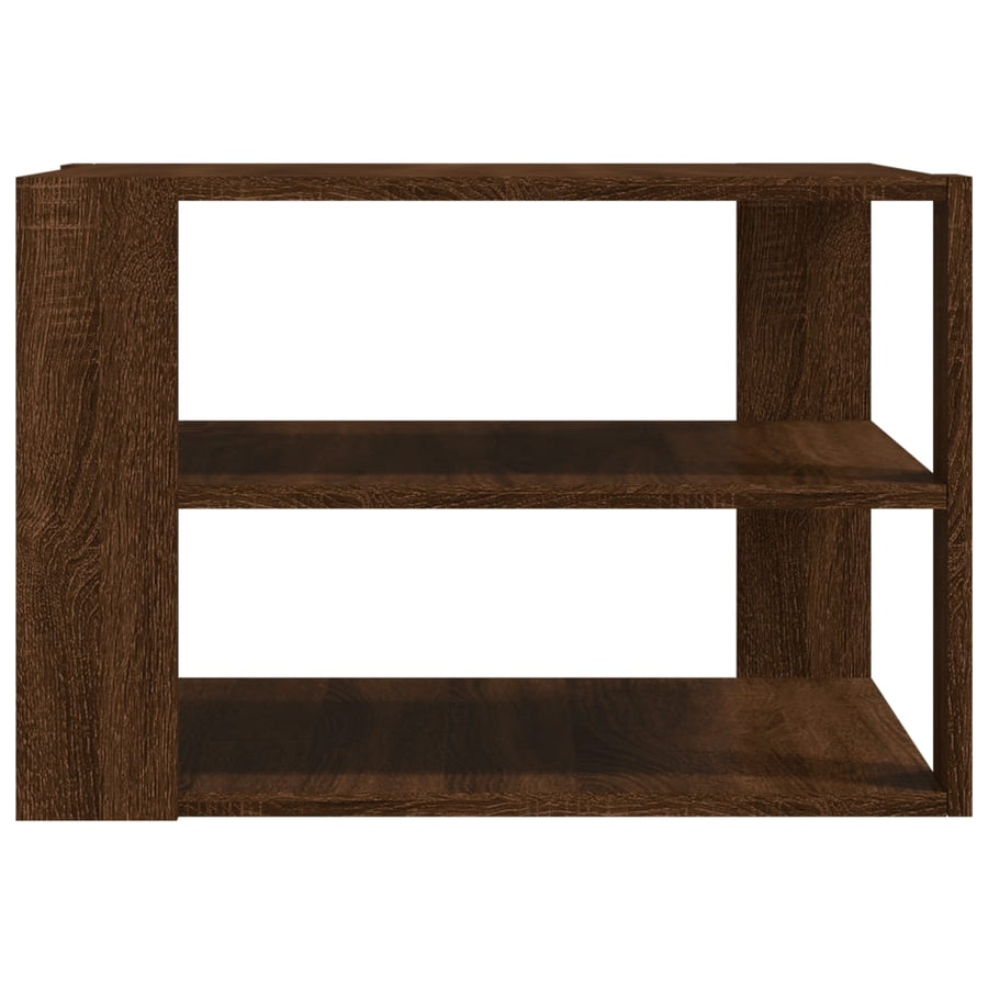 Salontafel 59,5x59,5x40 cm bewerkt hout bruin eikenkleurig